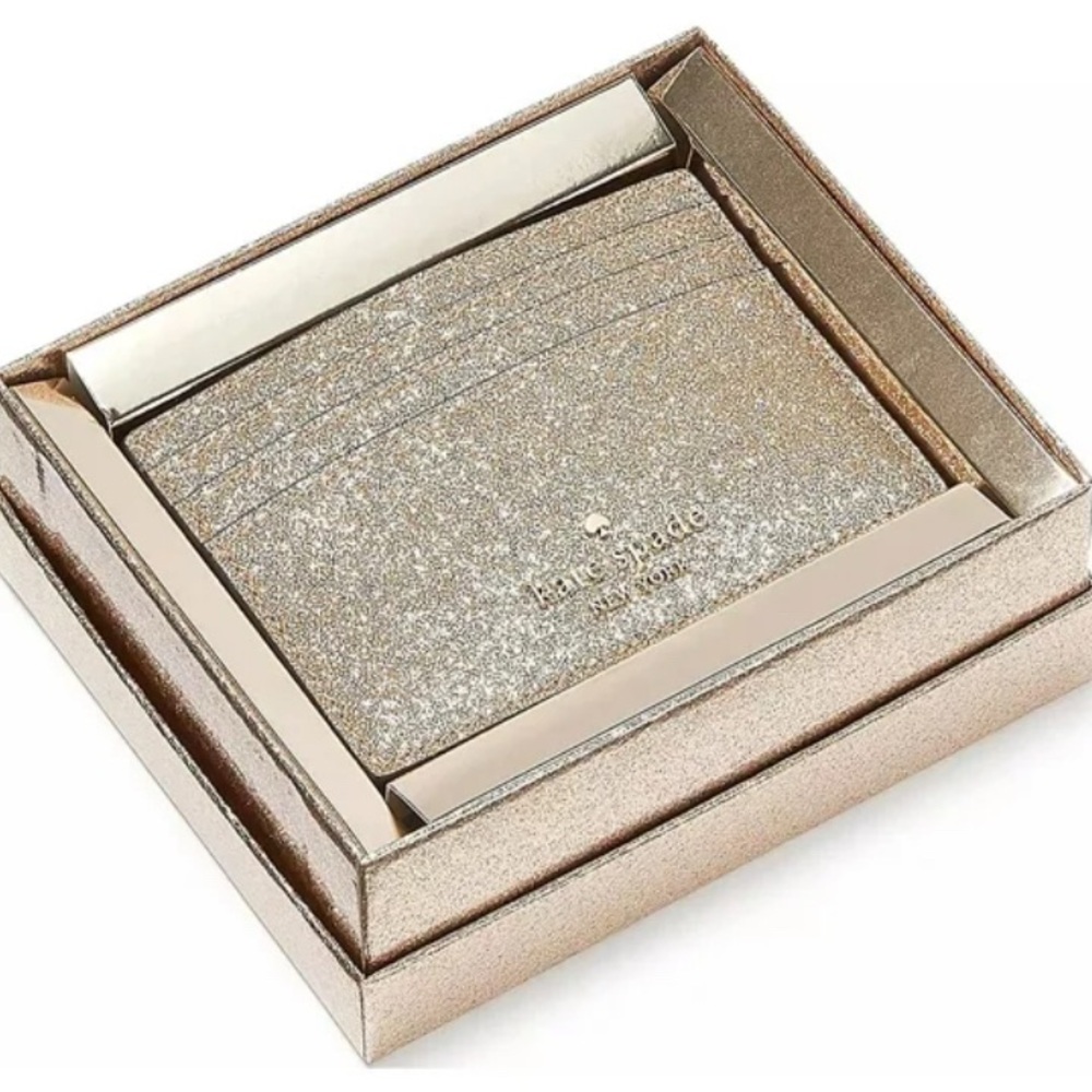 LOW START!!💛💛 Kate Spade Glimmer Gold Card Holder